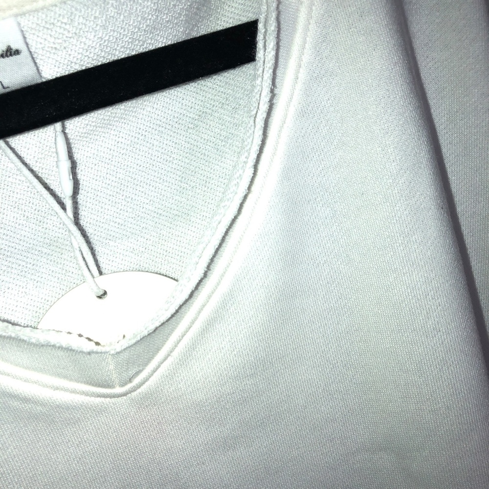 2 Piece Set Caracilia White Lounge Jogging Suit  Size Large -NWT Rich Mom Vibes - Picture 6 of 10